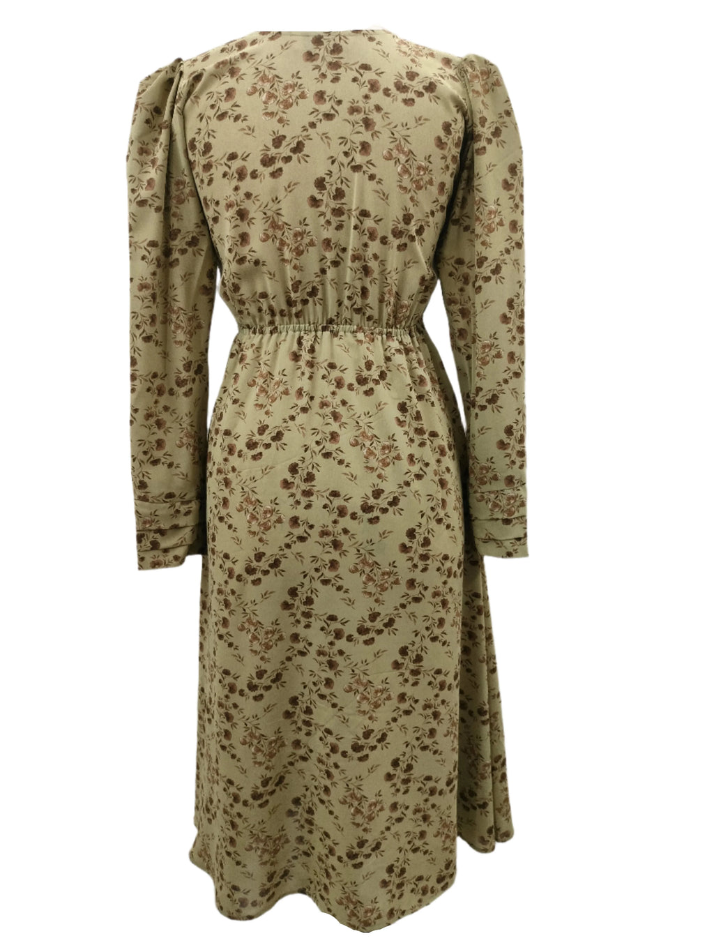 Phyllis green printed midi dress