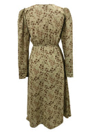Phyllis green printed midi dress