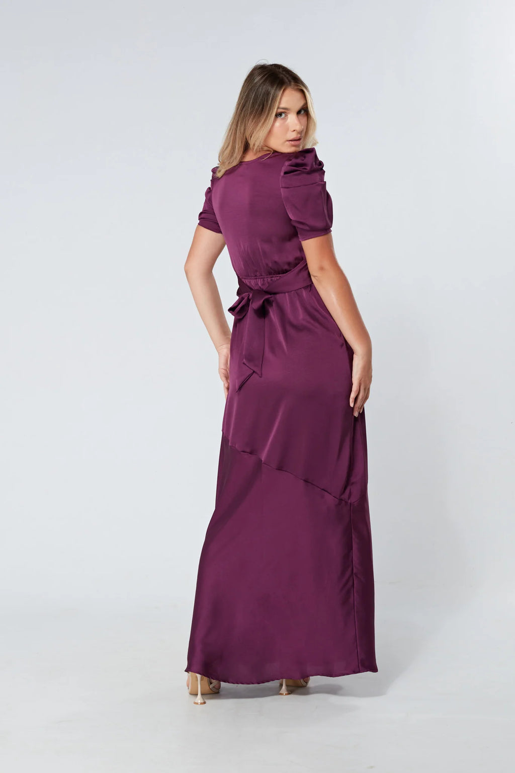 Daisy Purple Crepe Maxi Dress