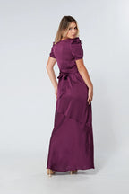 Daisy Purple Crepe Maxi Dress