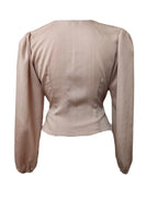 Stella Beige Vintage Buttoned Blouse