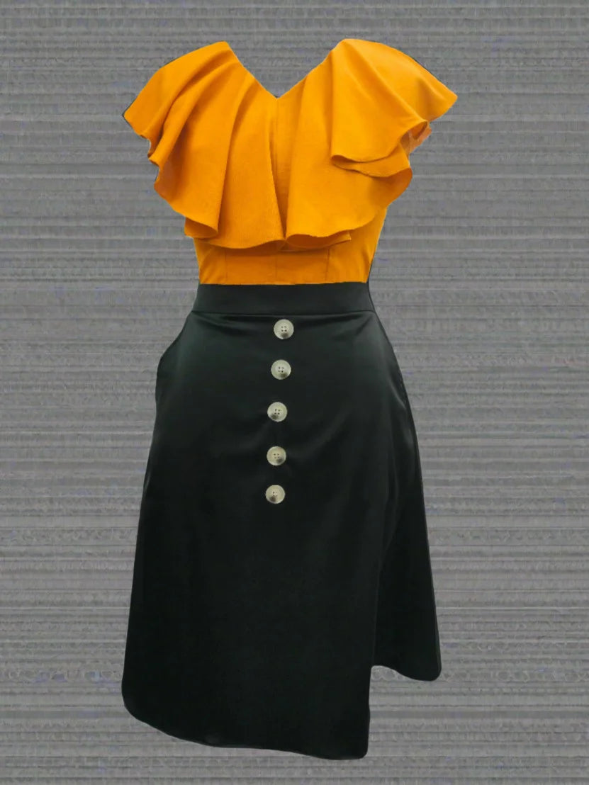 Dorothy Yellow Crop Top Skirt