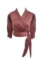 Diana dark copper crop top
