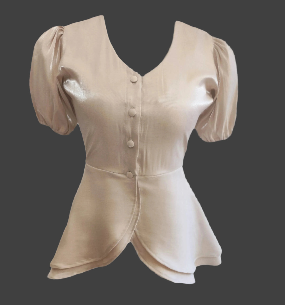 Linda Shimmery Beige Top