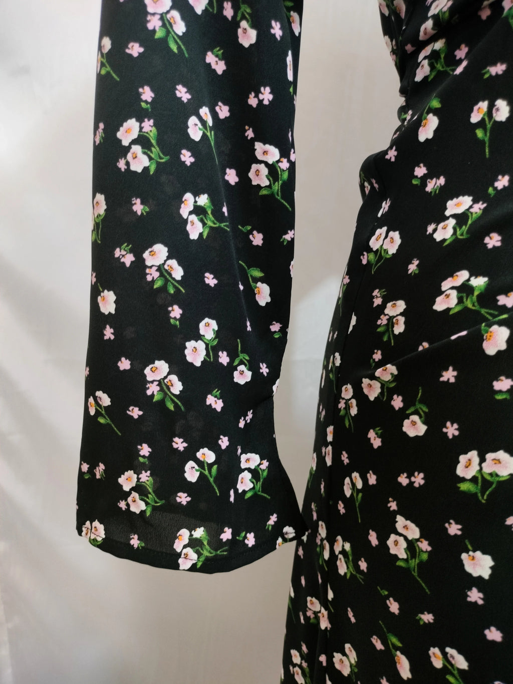 Priscilla black floral maxi dress