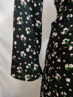 Priscilla black floral maxi dress