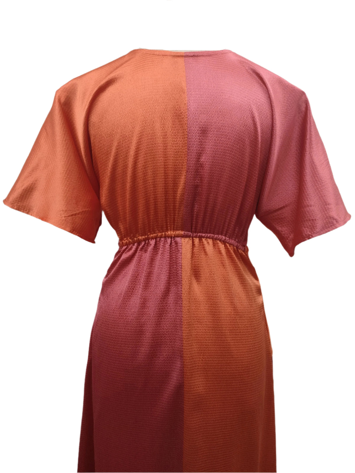 Aurora Pink Orange Midaxi Dress
