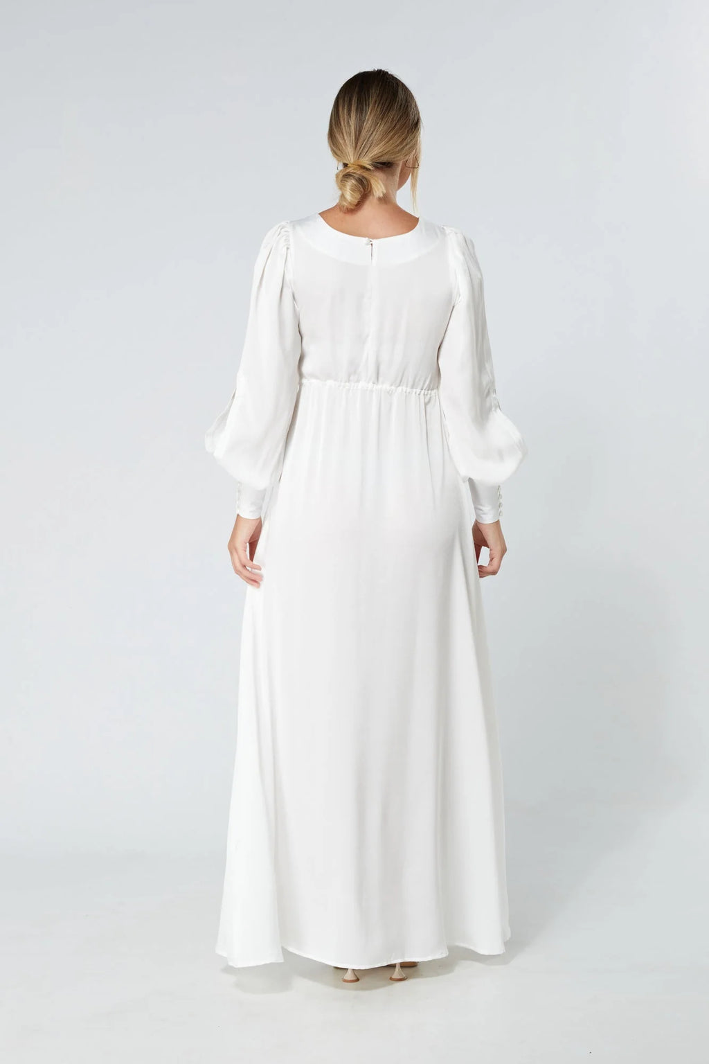 Lila White Knotted Front Maxi Dress