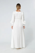 Lila White Knotted Front Maxi Dress