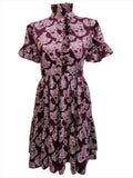 Viola Brown Printed Mini Dress