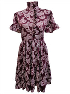 Viola Brown Printed Mini Dress