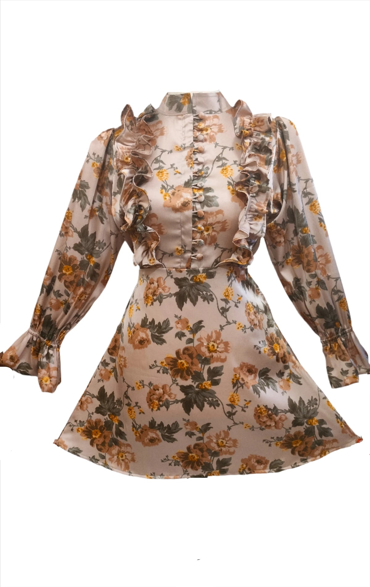 Soha floral frilled top