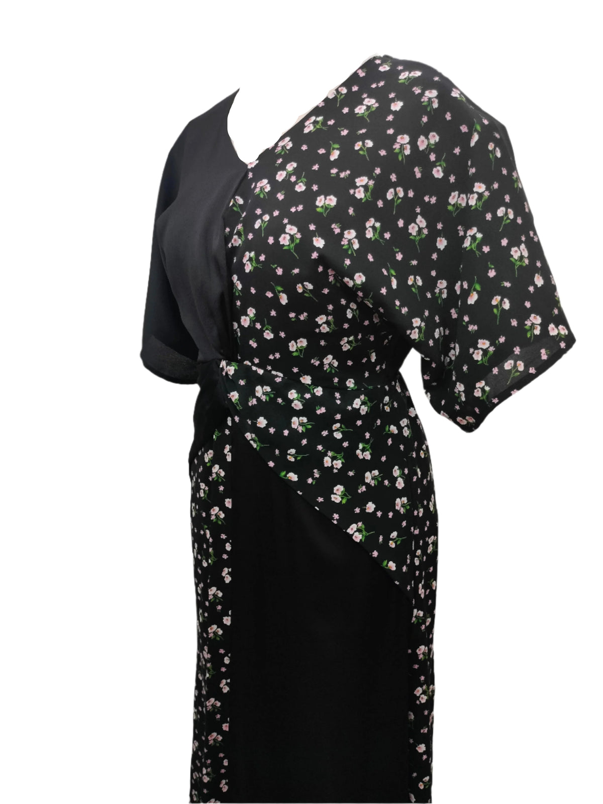 Aurora Black Printed Midaxi Dress
