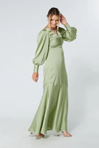 Naomi Olive Green Maxi Dress