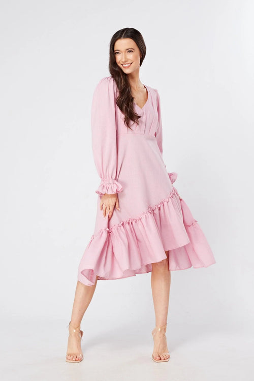 Alira Rosy Pink Midi Dress