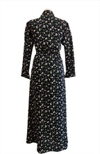Priscilla black floral maxi dress