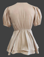 Linda Shimmery Beige Top