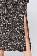 Jinora black midi dress