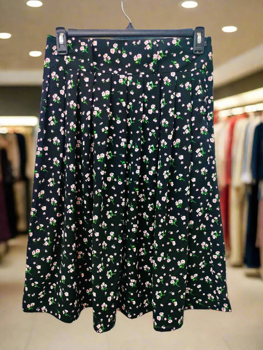 Imara Black Printed Skirt