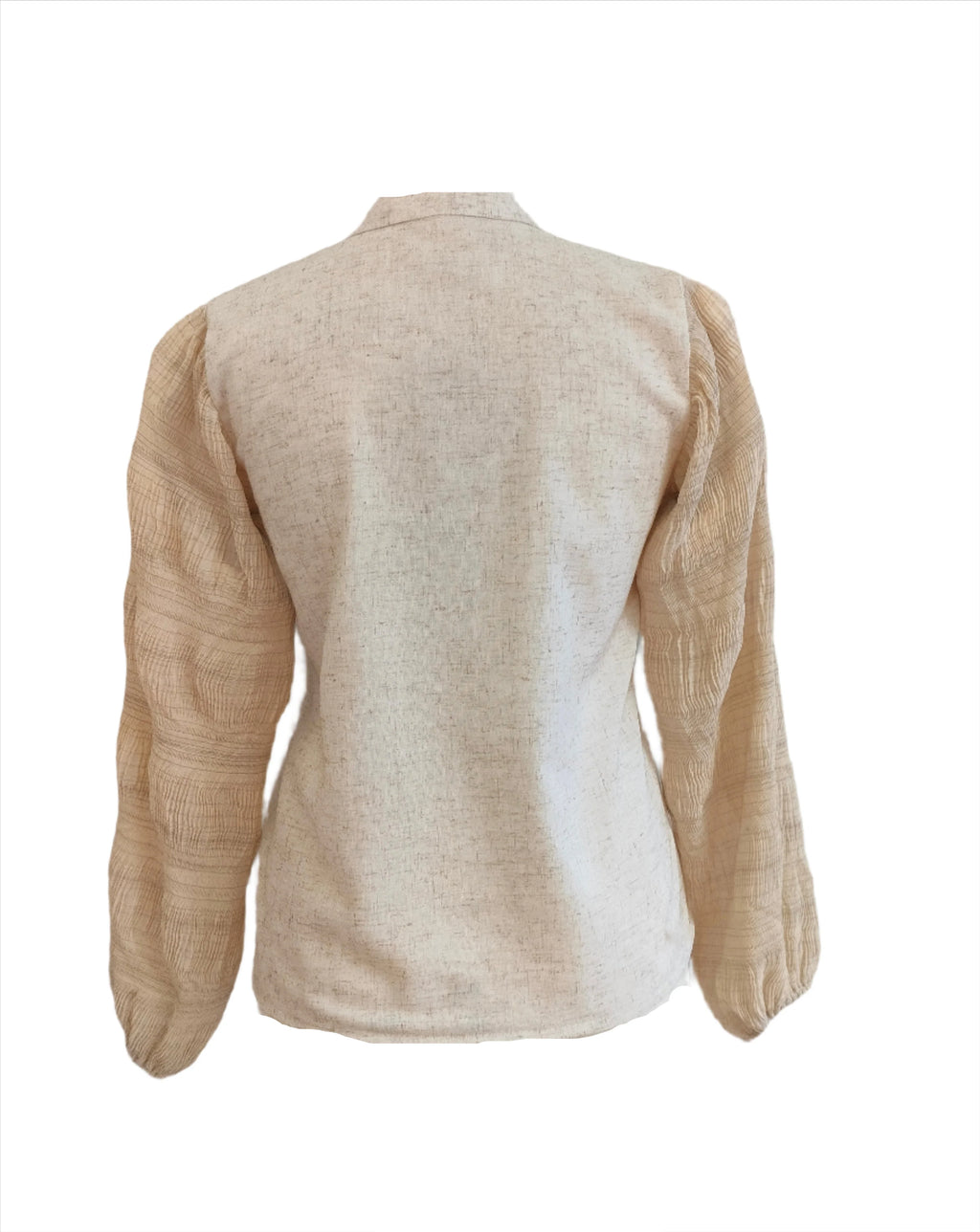 Demi light beige puff long sleeves top