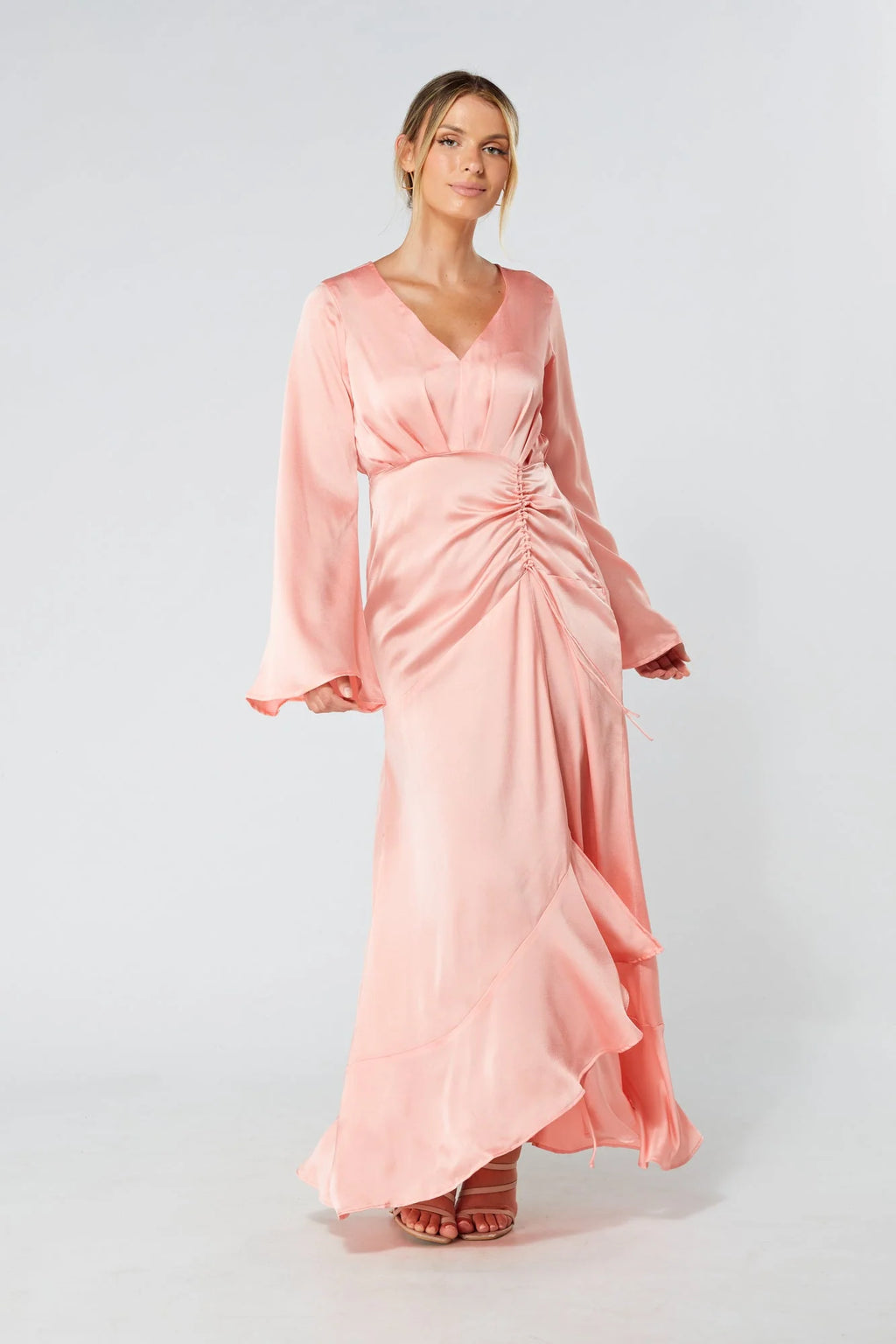 Lucia Blush Kimono Style Maxi Dress
