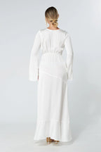 Lucia Kimono Sleeves Maxi Dress White