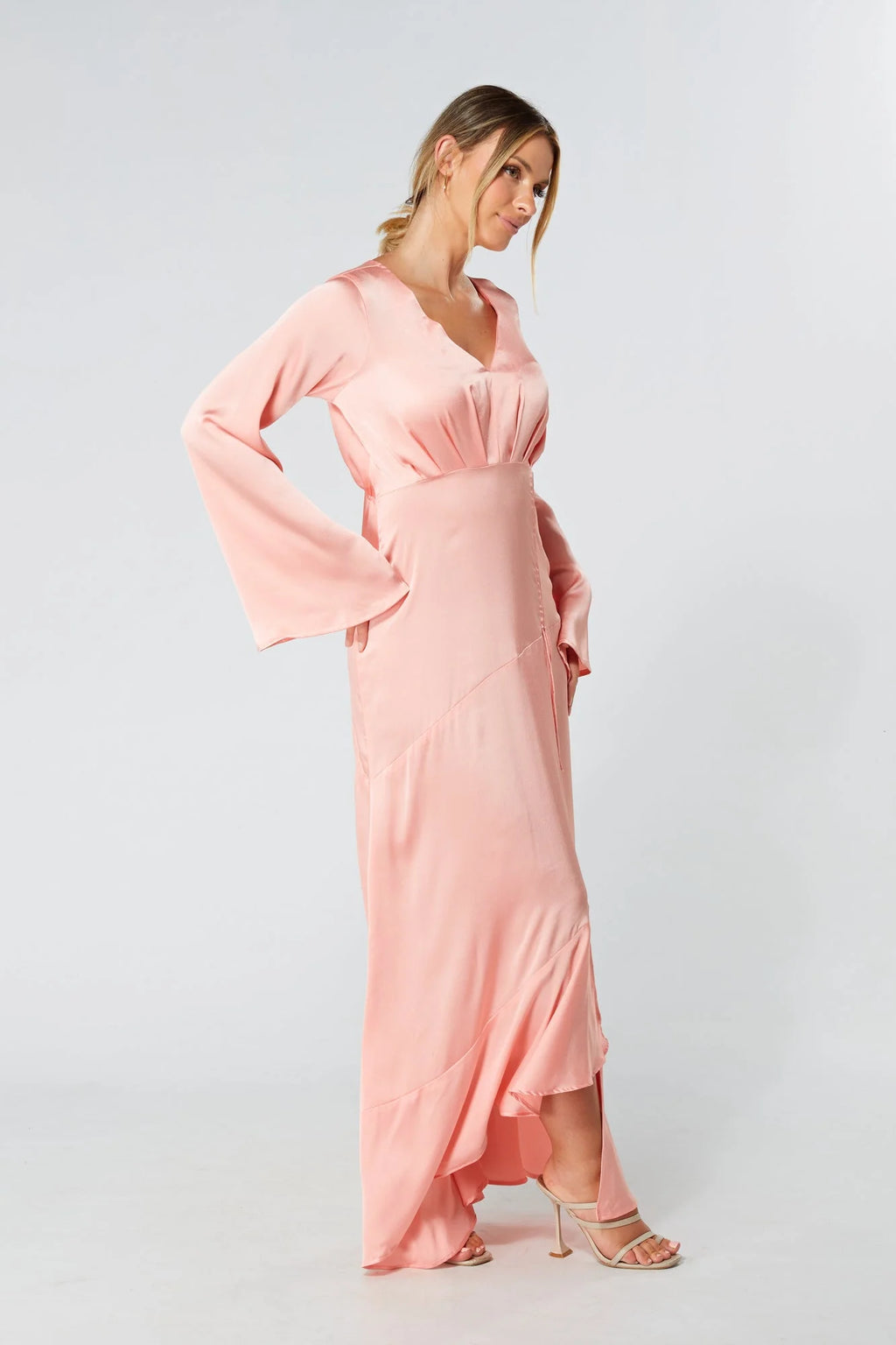 Lucia Blush Kimono Style Maxi Dress
