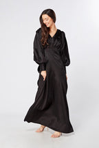 Colette Black Satin Maxi Gown