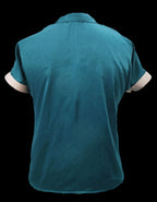 Zuri Teal Beige Shirt