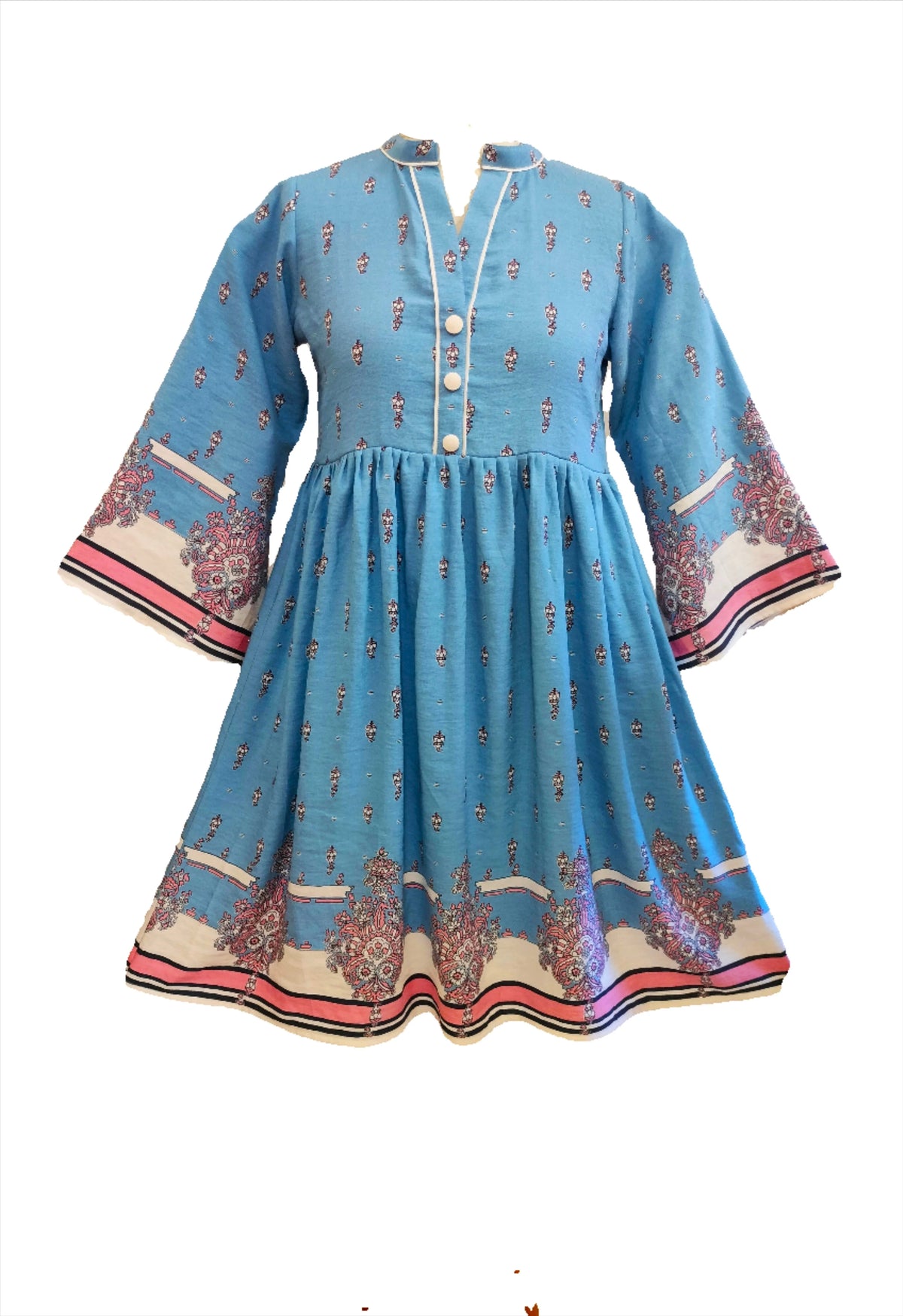 Isla mini dress with wide sleeves