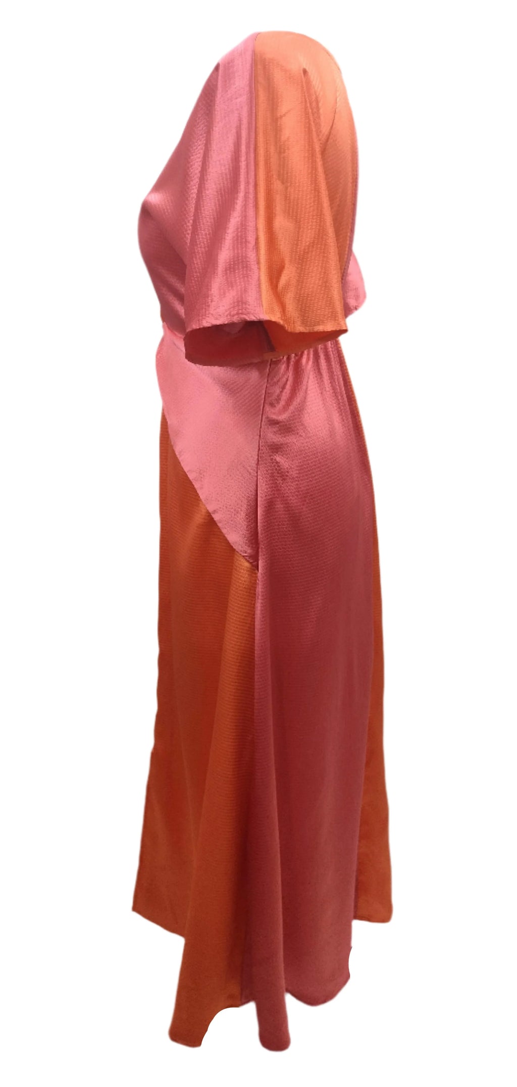 Aurora Pink Orange Midaxi Dress