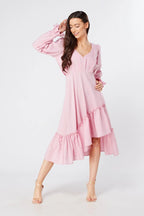 Alira Rosy Pink Midi Dress