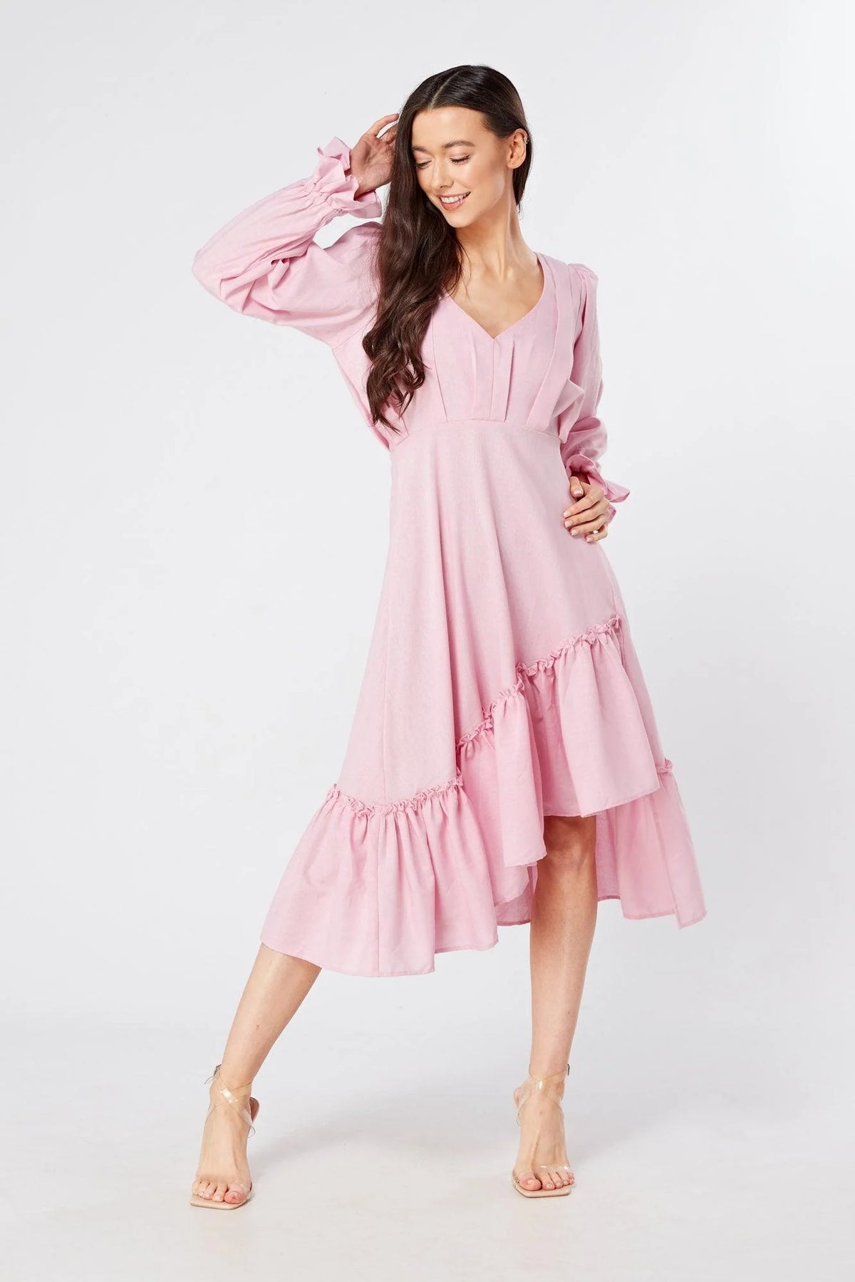 Alira Rosy Pink Midi Dress