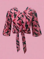 Nancy Printed Crop Top