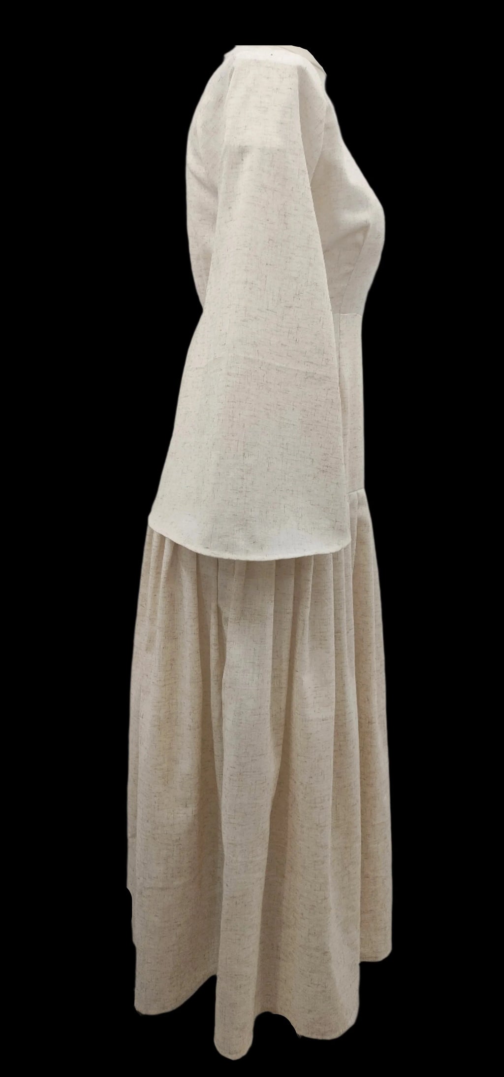 Edna Off White Maxi Dress With Brown Belt