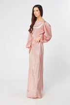 Seraphina Pink Satin Maxi Dress
