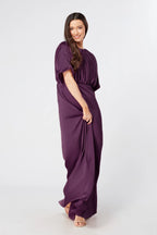 Josephine Purple Satin Maxi Dress