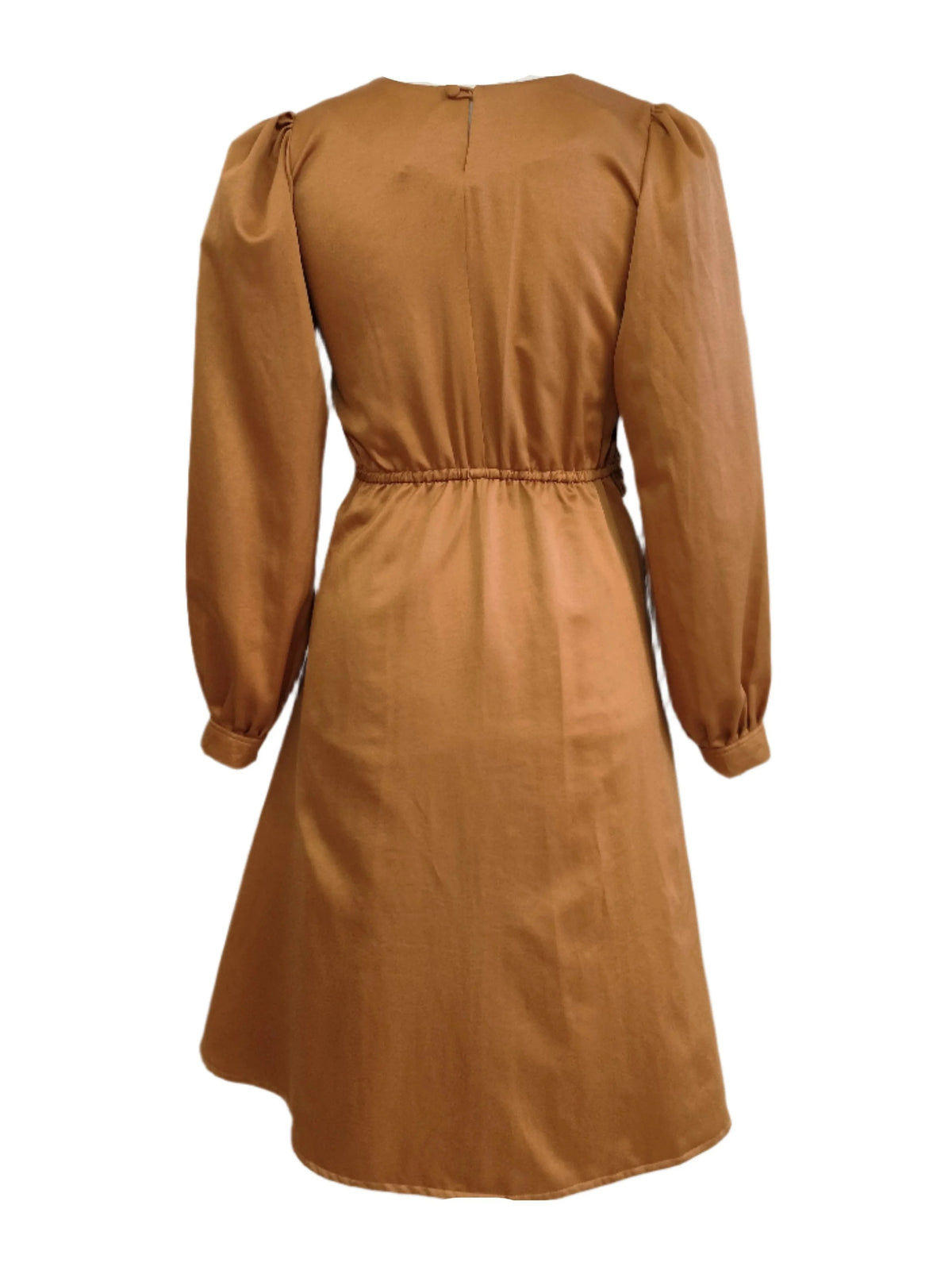 Nicole Mustard Yellow Midi Dress With Braided Waist