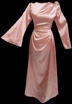 Lisa blush pink mixed sleeves maxi dress