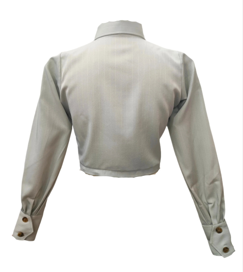 June Light Blue Crop Shirt