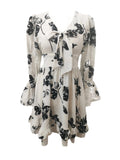 Blossom Black White Mini Dress