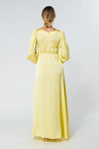 Lila Yellow Knotted Front Maxi Dress