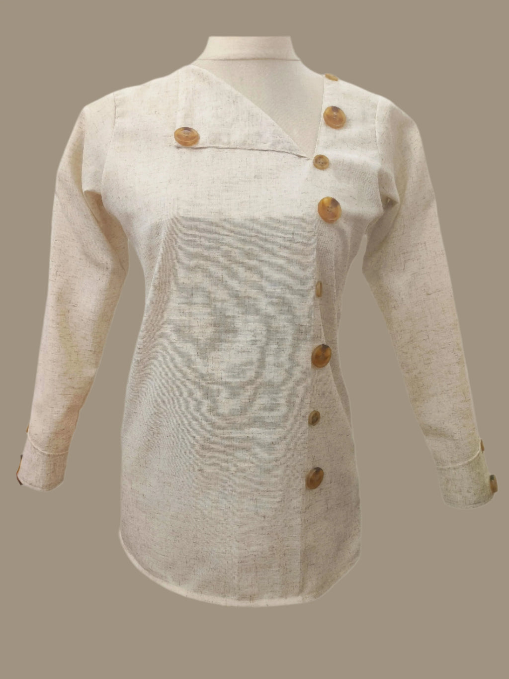 Hana Beige Long Sleeves Top