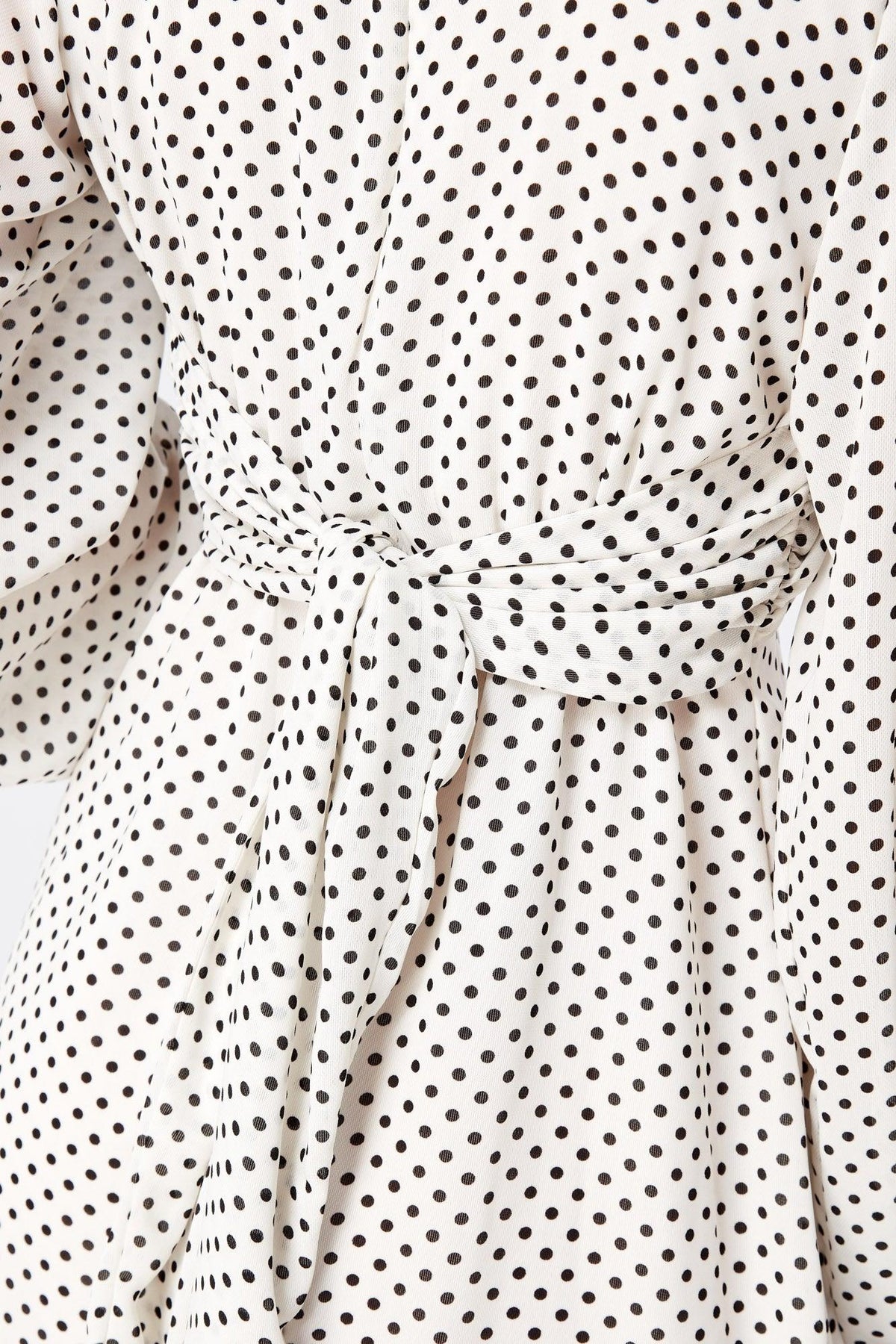 Mollie Black And White Dotted Midi Dress