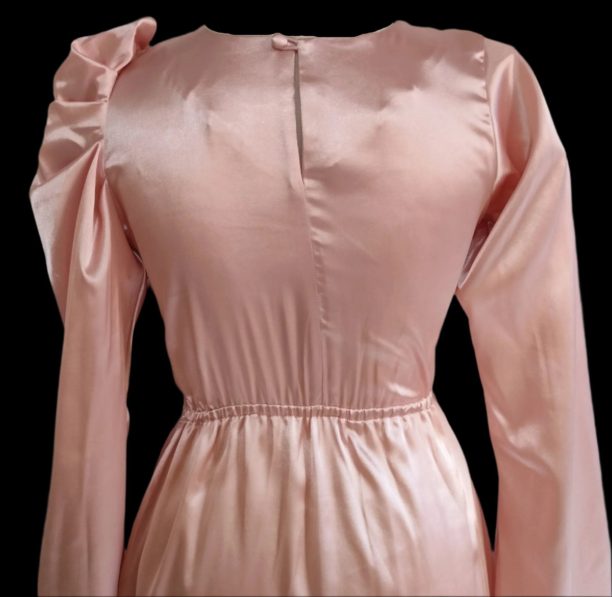 Lisa blush pink mixed sleeves maxi dress