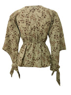 Paris green floral top