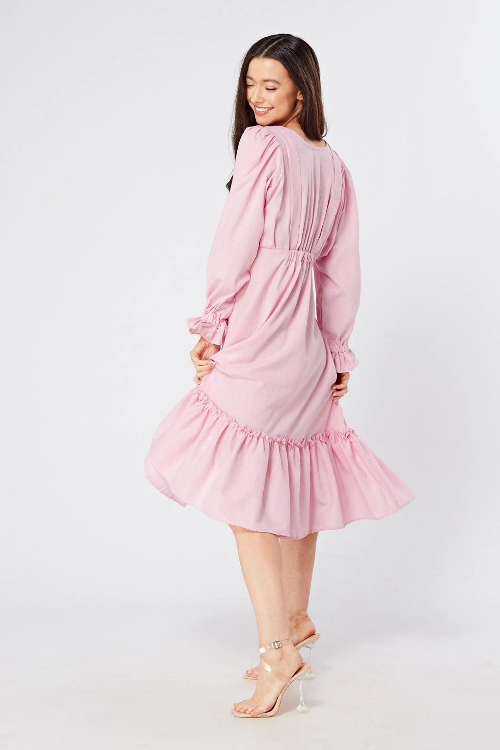 Alira Rosy Pink Midi Dress