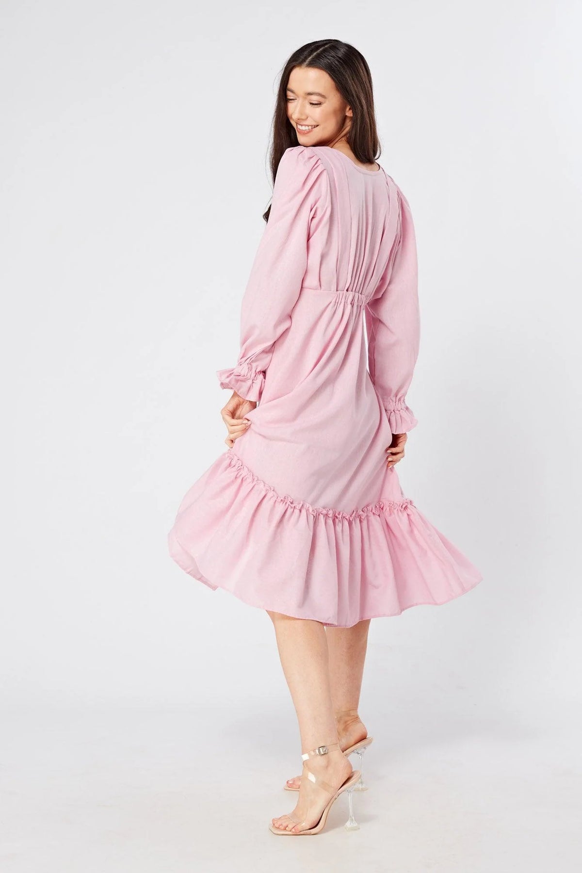 Alira Rosy Pink Midi Dress