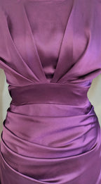 Amaya purple maxi dress with wide sleeves
