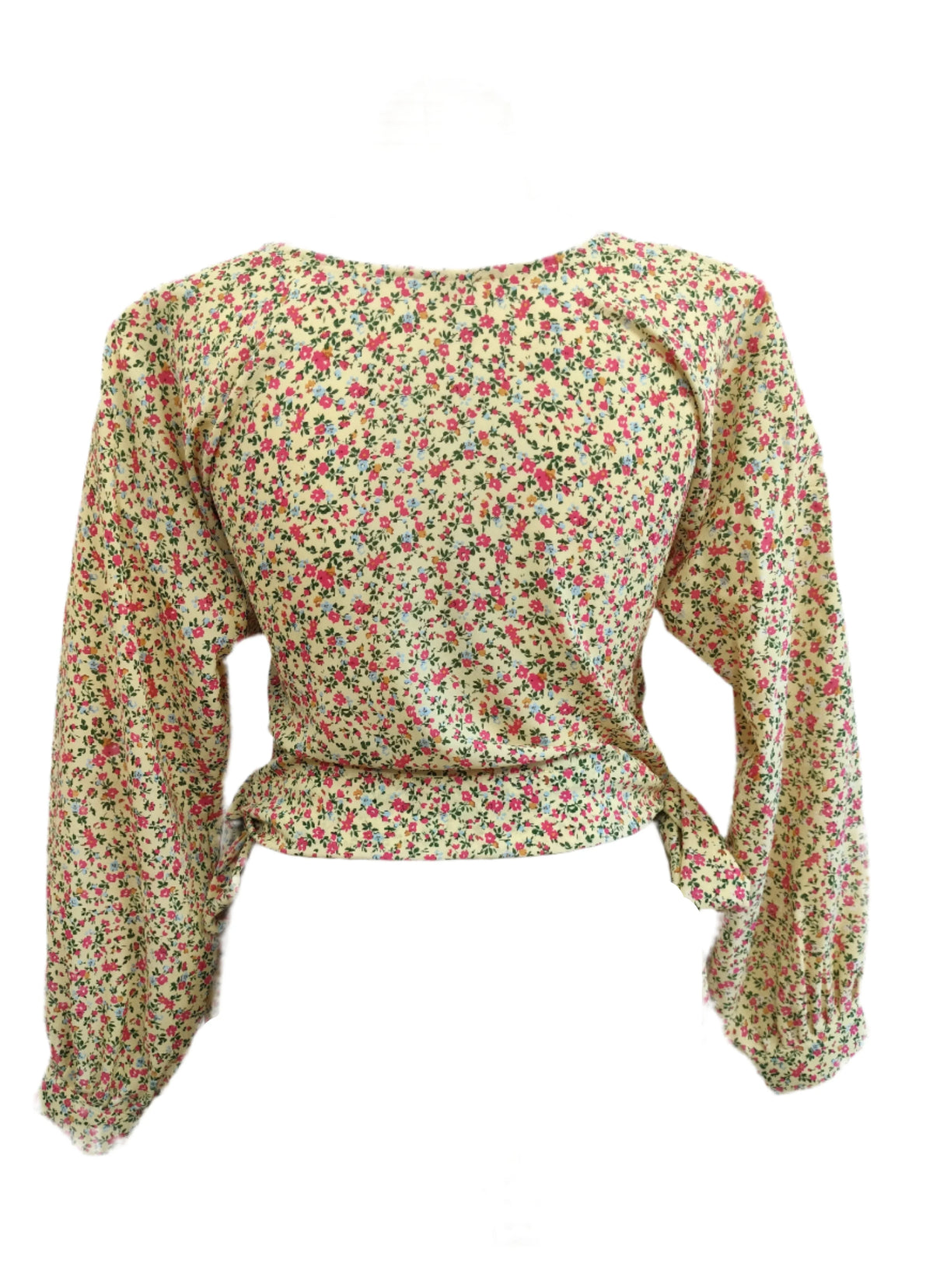 Khloe green floral printed crop top
